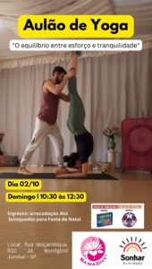 Aulão Beneficente de Yoga em Jundiaí