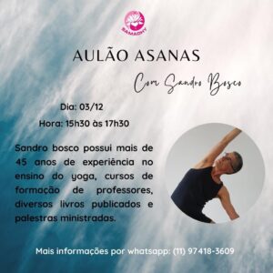 Aulão Asanas, com Sandro Bosco